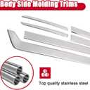 6PCS Chrome Body Side Molding Trims Compatible with Honda CRV CR-V 2017 2018 2019 2020 2021 2022 Side Body Protector Cover Trim Stainless Steel Trim