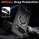 Magnetic Designed for Google Pixel 9/9 Pro Case with Ring Stand, Compatible with Magsafe Rotating Kickstand Slim for Men Protective Phone Case for Pixel 9/9 Pro Black