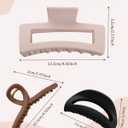 3 Pcs Matte Silicone Hair Clips Flexible Hair Claw Clip for Thick Thin Hair | Soft Bendable Hair Claw Clip for WomenMade of Silicone, Not Easy to Break Comfortable to Wear