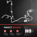 A-Premium Power Steering Pressure & Return Hose Line Assembly Compatible with Toyota Camry 2010 2011, 2.5L FWD, with O-ring & Washer, Pump To Gear