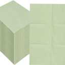 5 x 100PCS Disposable Sage Green Guest Napkins Paper Green Disposable Disposable Hand Towels for Bathroom,Baby Shower,Wedding,Birthday(6.5 * 4.8 Inches)