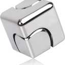QLKUNLA Fidget Cube Spinner Anti-Anxiety Focusing Fidget Toys EDC Fidgets Spinner 4-in-1 Toy Metallic Focus Toy Cube Finger Top Desktop ADHD Stress Relieve Toys for Kids and Adults (Silver)