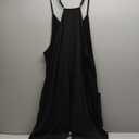 Muchpow Women's V Neck Sleeveless Jumpsuits Spaghetti Straps Harem Long Pants Overalls With Pockets (XX-Large, Black)