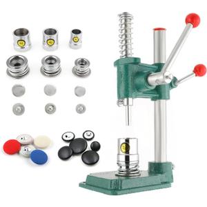 Fabric Button Maker Machine, Button Maker Handmade Fabric Covered Button DIY Tool, Upholstery Fabric Covered Button Maker Kit with 300 Pcs Buttons and 3 Molds (18, 25, 30mm) for Clothes, Doll