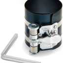 Powerbuilt Piston Ring Compressor, 2 Inch to 5 Inch Diameter, Compress Pistons, Ratcheting Lock, Release Lever, Slide into Cylinder - 648433, Silver