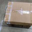 GarveeHome 47-inch Round Dining Table for 4-6 People, Farmhouse Kitchen Table with Diamond Metal Base, Industrial Wood Circle Dinner Table for Dining Room, Kitchen, Living Room, Grey