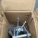 Upgraded Spoke Wheel Trailer Jack, 10" Vertical Movement, 1500 lbs, for RV, Boat, Trailer and More, Black, Silver