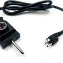 Adjustable Thermostat Controller Probe Cord Fit for Masterbuilt Electric Smoker Replacement Parts, 1.55 Inch Spacing Analog Plug for MB20070210 MB25075517, Compatible with Skillet and Griddle