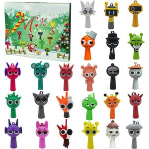 2025 Christmas Advent Calendar 24-Day Countdown Calendar Suitable for Children and Adults Includes 24 Classic Collectible Dolls Decorative Ornaments Gifts for Boys, Girls, and Teens