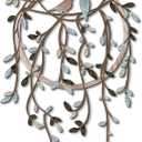 Ferraycle Metal Wall Art Bird on Tree Branch Silhouette with Drooping Vines Bird Art Decor Rustic Metal Spring Decor for Living Room Outdoor Garden Porch Wall Housewarming Party Gift(Dark Color)