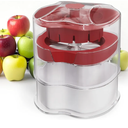 NEW Professional Apple Slicer and Corer 6.42in- Stainless Steel Apple Cutter with 16 Slices, Heavy Duty Design for Large Apples, Thin Slices, Compatible with Pears and Other Fruits（Red）