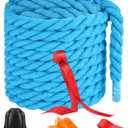 NEBURORA 20FT Tug of War Rope for Adults Outdoor Games Field Day Family Reunion Summer Outside Yard Backyard Lawn Camping Picnic Carnival Party Games Blue
