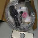 Ryuwanku Bathroom Faucet Brushed Nickel Modern Waterfall Bathroom Sink Faucet with Single Handle Suitable for 1 or 3 Holes,Supply Deck Plate and Hose