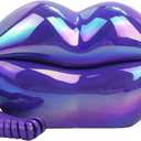 TelPal Corded Landline Phones for Home, Funny Novelty Lip Phone Gift, Wired Mouth Telephone Real Landline Home Office Telephones Furniture Decor (Purple)
