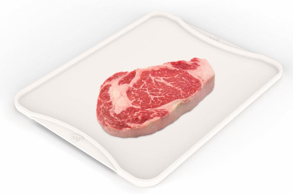 Aluminum Alloy Defrosting Tray for Rapid Thawing Quick Thaw Plate for Meat, Fish & Poultry Durable, Non-Stick, Kitchen Safe, Hygienic and Fast Defrosting