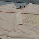 Dokotoo Womens Tops Cute Lace Summer Short Sleeve 2026 Oversized Casual T Shirts Lace Pockets, L
