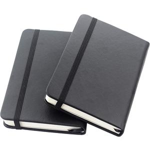 ZZTX 2 Pack Small Pocket Notebook 3.5" x 5.5" Hardcover Lined Paper Mini Notepad with Black Leather Sketchbook Composition Notebook