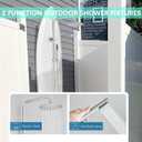 Rain Shower System Outdoor Shower Fixtures with 8" Rain Shower Head Handheld Sprayer Single Handle Wall Mounted Bathroom Shower Faucet Set Brushed Nickel for Bathroom or Backyard