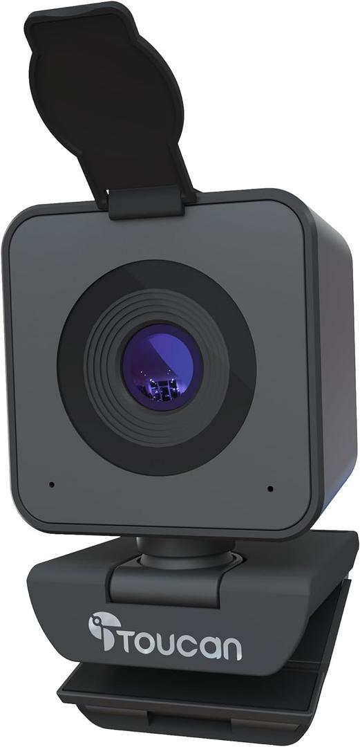 TOUCAN 1080P Webcam with Microphone,Clear Stereo Audio, Streaming Webcam, 115View Computer Camera,Plug and Play USB Webcam for Skype, Zoom, FaceTime, Hangouts, PC/Laptop/MacBook/Tablet