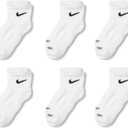 Nike Kids' 6-Pack Performance Socks (X-Small, White)