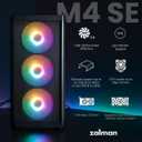 Zalman M4 SE Micro-ATX MATX Desktop RGB Gaming PC Case, 6X RGB Fans