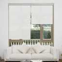 AOSKY Cordless Roller Shades for Windows Light Filtering Shades with 5% Openness Solar Screen Semi Sheer Roller Blinds UV Protection for Office and Home. Easy to Install 35" W x 72" H (White)