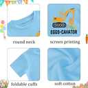 Lovekider Kids Easter Shirt Outfits 3-4 Years Old Toddler Happy Easter T-Shirt Short Sleeve Boys Girls Eggs-cavator Blue Tee Clothes