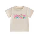 Back to School Clothes Girls Boys School Shirts Short Sleeve Letter Print 2T 3T 4T 5T 6T 7T Girls Boys Tops (Khaki, 4-5 Years) (Beige)