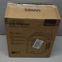 Silonn Ice Maker Countertop, Portable Ice Machine with Carry Handle, Self-Cleaning Ice Makers with Basket and Scoop, 9 Cubes in 6 Mins, 26 lbs per Day, Ideal for Home, Kitchen, Camping, RV (Black)