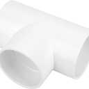 3 Way 4" PVC Tee Pipe Fittings Adapter (Socket x Socket x Socket) Furniture Grade SCH40 4 Inch PVC Elbow Pipe Connector for DIY PVC Shelf Garden Support Structure Storage Frame