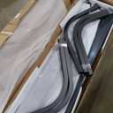 Carport 6x8 FT Enclosed Carport with Roll-up Windows, Portable Garage with Removable Sidewalls & Doors, Car Canopy Tent with Sandbags All-Season Tarp for Bike Motorcycle (Plastic-Grey)