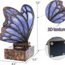 Vintage Purple Butterfly Bookends,Resin Book Ends for Shelves,Heavy Duty Decorative Bookends,Creative Book Stopper Holder Decor for Desk Home Office,Shelf Decoration,Gifts for Mother's Day