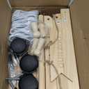 Stuffed Animal Storage Organizer, Wooden Large Stuffed Animal Holder Organizer with Wheels, Wooden Animals Zoo Toy Plushies Storage Holder for Playroom, Bedroom, Living Room