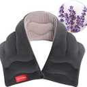 Neck Heating Pad Microwavable for Pain Relief, Moist Hot Compress Microwave Neck Warmer Wrap for Sore Muscles Relief, Lavender Aroma, 25 x 5.7 Inches, Gray