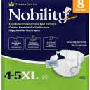4-5xl Adult Diapers for Women and Men - 8 Bariatric Disposable Briefs with Tabs and Stretchable Side Panels - 100% Breathable with Maximum Absorbency