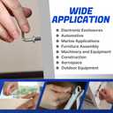 Fastenere Button Head Socket Cap Screws - 1/4-28 x 3/8" (25 Pack) Stainless Steel 18-8, Full Thread, Bright Plain Finish, Corrosion-Resistant, Machine Thread, Easy to Install w/Allen Socket Drive