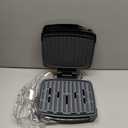 George Foreman Fully Submersible Grill, NEW Dishwasher Safe, Wash the Entire Grill, Easy-to-Clean Nonstick, Black/Grey (4-Serving)