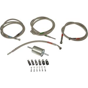 Dorman 819-820 Front Flexible Stainless Steel Braided Fuel Line Compatible with Select Cadillac/Chevrolet/GMC Models (OE FIX)