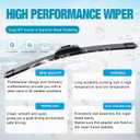 VTOGOI OEM Quality 26''+16'' Premium All-Season Auto Windshield Natural Rubber J-Hook Wiper Blades (Pack of 2)