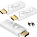 Wireless HDMI Transmitter and 2 Receiver 382FT/100M, 2.4G+5G Plug & Play Wireless HDMI Extender Kit 4K Decode for Streaming Video and Audio to Monitor from Laptop/PC/TV Box/Projector