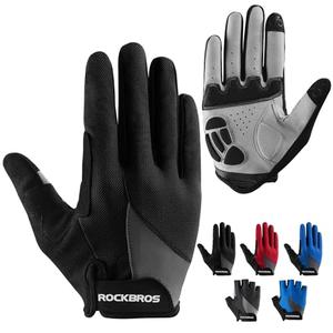 ROCKBROS Cycling Gloves for Men Women - Breathable Gel Pad Road Mountain Bike Gloves - Touch Screen Anti-Slip MTB Gloves for Cycling Workout Outdoor Sports Size XL