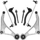 lronants Front Lower Control Arm, Sway Bar Links, Outer & Inner Tie Rod End Suspension Kit Compatible with 2016-2023 Nissan Maxima, 2015-2018 Nissan Altima