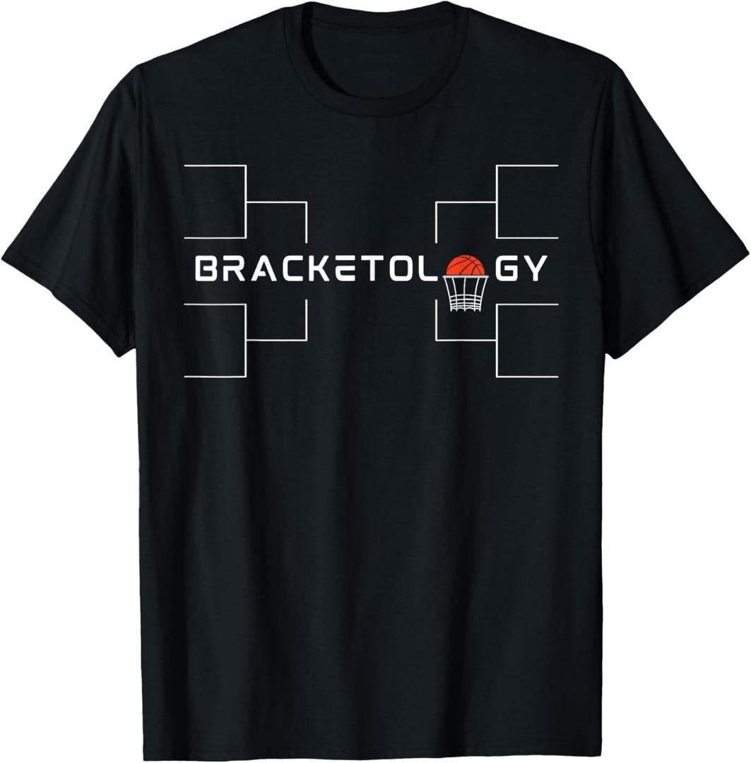 BRACKETOLOGY March is for Basketball Brackets and Betting T-Shirt, M
