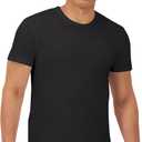 Hanes Men's Ultimate Comfort Fit Cotton Stretch Crewneck Undershirts, Multipack (Black, XL)