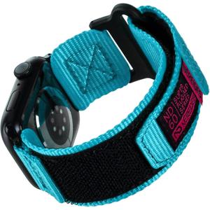 Nereides Compatible with Apple Watch Band Ultra 3/2/1, Nylon Sports Strap with Woven Design for 49mm (L, Al Aqua)