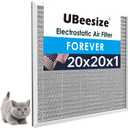 UBeesize 20x20x1 Reusable Air Filter - Washable, MERV 8,Permanent, Electrostatic - Lasts a Lifetime - Enjoy Fresher Air in Home and Office HVAC AC Furnace Systems (Actual Size: 19.75x19.75x0.82 Inch)