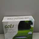 Golf Putting mat with Auto Ball Return, Putting Green Indoor, Crystal Velvet Mat and Solid Wood Base, Game Practice Golf Gifts for Home, Backyard, Office