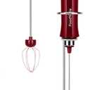 MF02 Rechargeable Milk Frother Handheld Foam Maker with Stainless Whisk for Cappuccino, Latte, Bulletproof Coffee, Keto Diet, Protein Powder, Matcha (Viva Red)