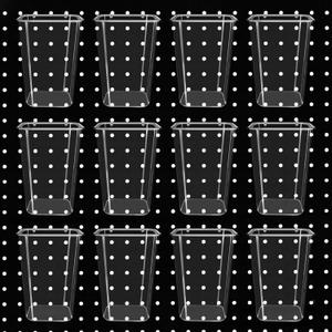 12 Pack Pegboard Cups,It is Used for The Liquid That The Can Not Hang or Has No Corrosion and No Volatility(Transparent)