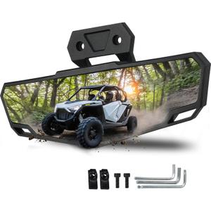 Rear View Mirror, Race Convex Mirror Compatible with Polaris RZR XP 1000, PRO XP 4, Pro S, Turbo R, Trail/S 2024 2023 2022 2021 2020 HD Replacement for #2883763